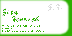 zita henrich business card